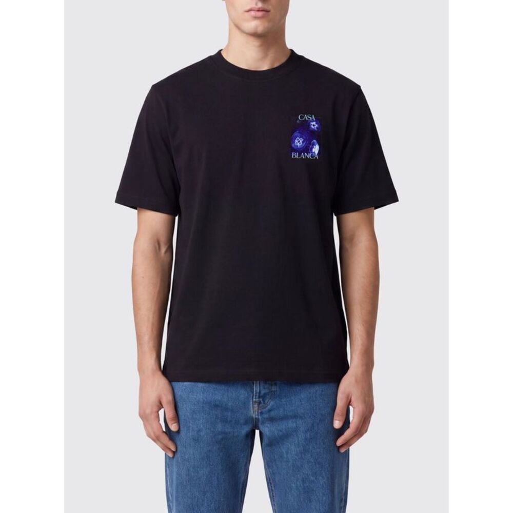 Casablanca Men Casablanca Graphic Print Organic Cotton Crew-Neck T-Shirt